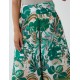 Tropical Print Wide Leg Trouser