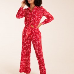 Polka Dot Oversized Shirt & Trouser Set