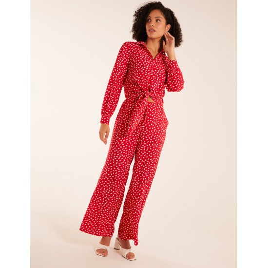 Polka Dot Oversized Shirt & Trouser Set