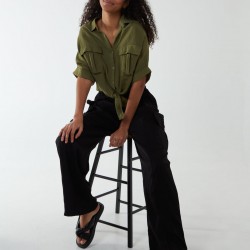 Wide Leg Cargo Trouser