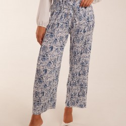 Paisley Wide Leg Culotte Trousers