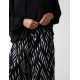 Pleated Abstract Wide Leg Trousers