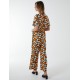 Abstract Honeycomb Cross Over Jumpsuit