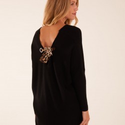 Leopard Bow Back Jumper