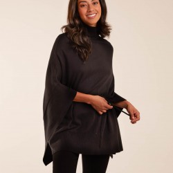 Roll Neck Drawstring Poncho