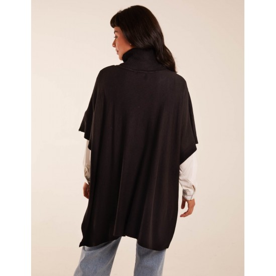 High Neck Poncho