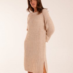 Knitted Ribbed Jumper Dress