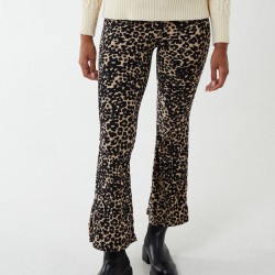 Leopard Print Flared Pants