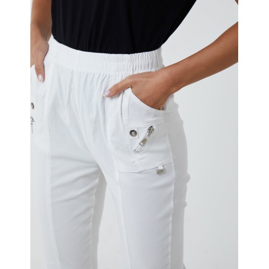 Zip Detail Crop Trouser