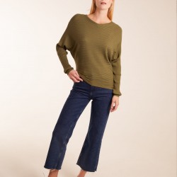 Ribbed Batwing Jumper