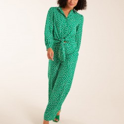 Polka Dot Oversized Shirt & Trouser Set