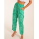 Leaf Print Capri Trousers