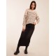 Thin Stripe Crew Neck Chunky Jumper