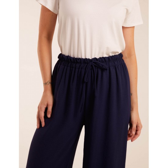 Drawstring Wide Leg Trousers